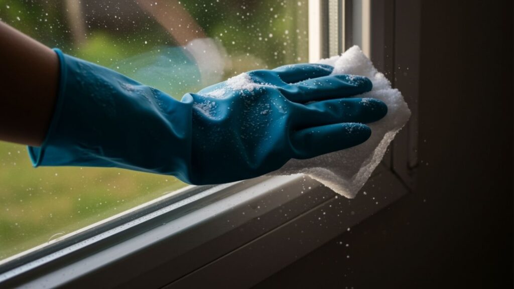 Colocar bicarbonato nos trilhos da janela resolve um problema comum em casa