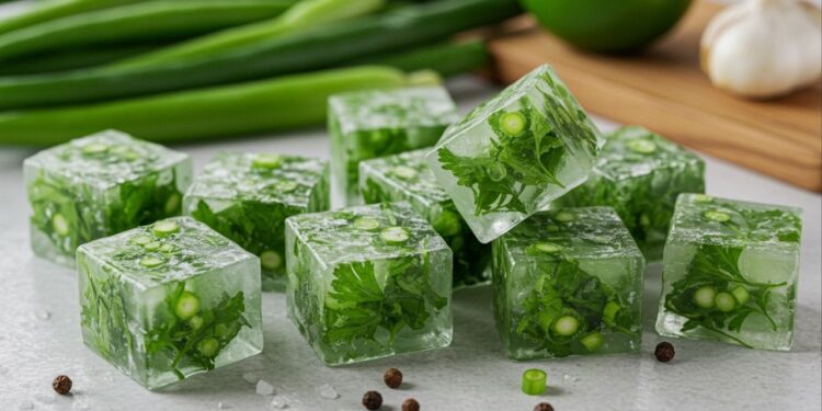 Como congelar temperos verdes e manter o sabor original