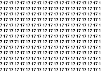 Consegue achar o número 71 entre vários 17 em 5 segundos?