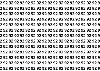 Teste visual rápido: só 25% conseguem achar o 29 entre os 92