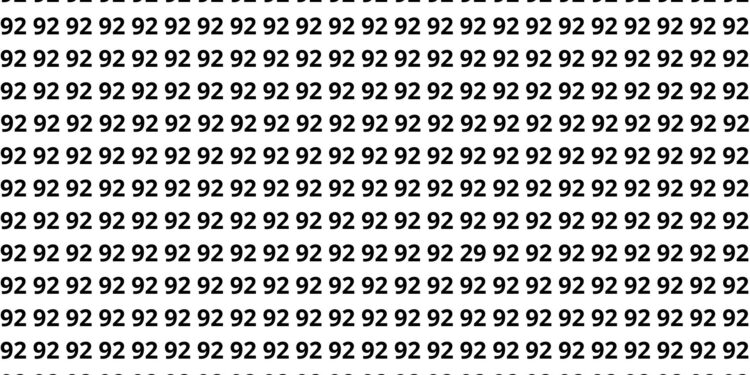 Teste visual rápido: só 25% conseguem achar o 29 entre os 92