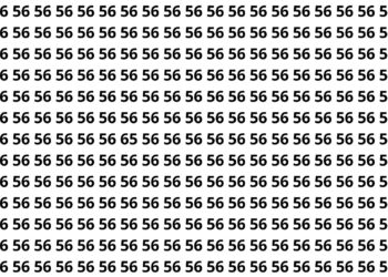 Consegue achar o número 65 escondido entre tantos 56 em apenas 5 segundos?