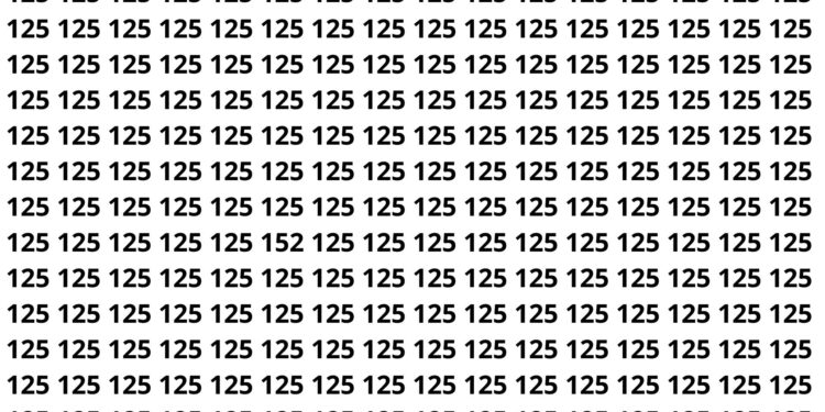 Só olhos muito rápidos encontram o 152 escondido no meio de tantos 125
