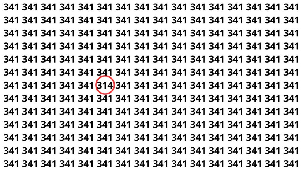 encontre o numero 314