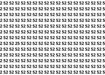 Apenas quem treina o olhar consegue achar o 25 escondido tão rápido