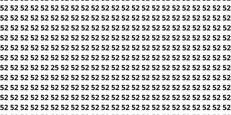 Apenas quem treina o olhar consegue achar o 25 escondido tão rápido