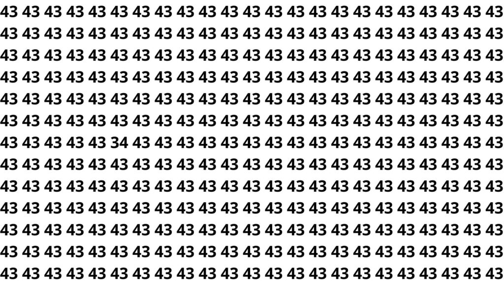 encontre o número 34