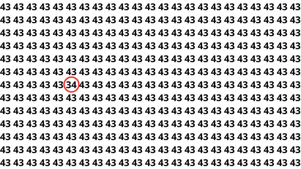 encontre o número 34
