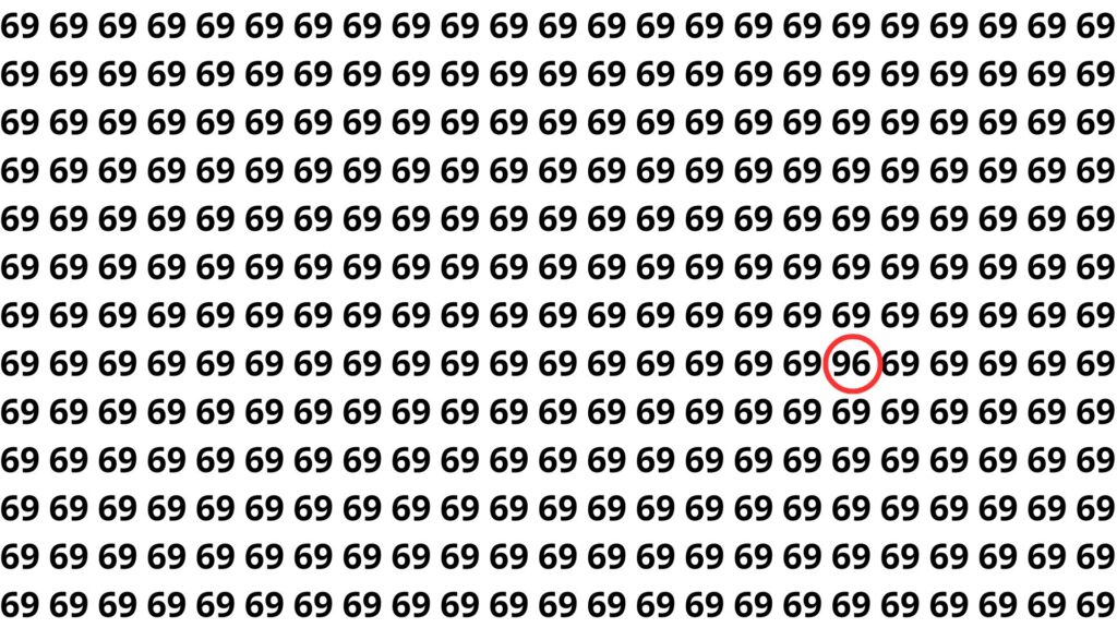 encontre o número 96