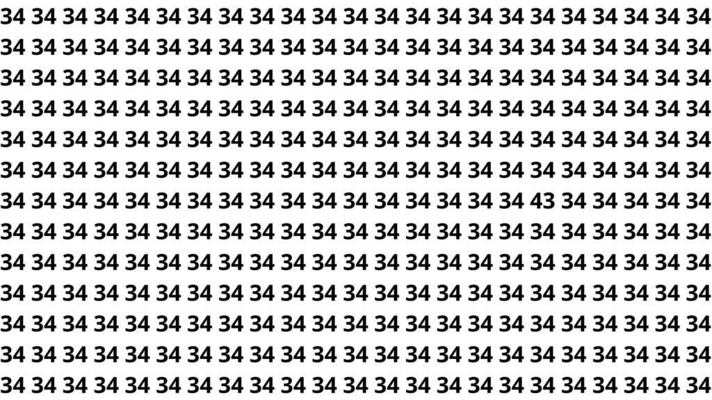 Encontre o número 34