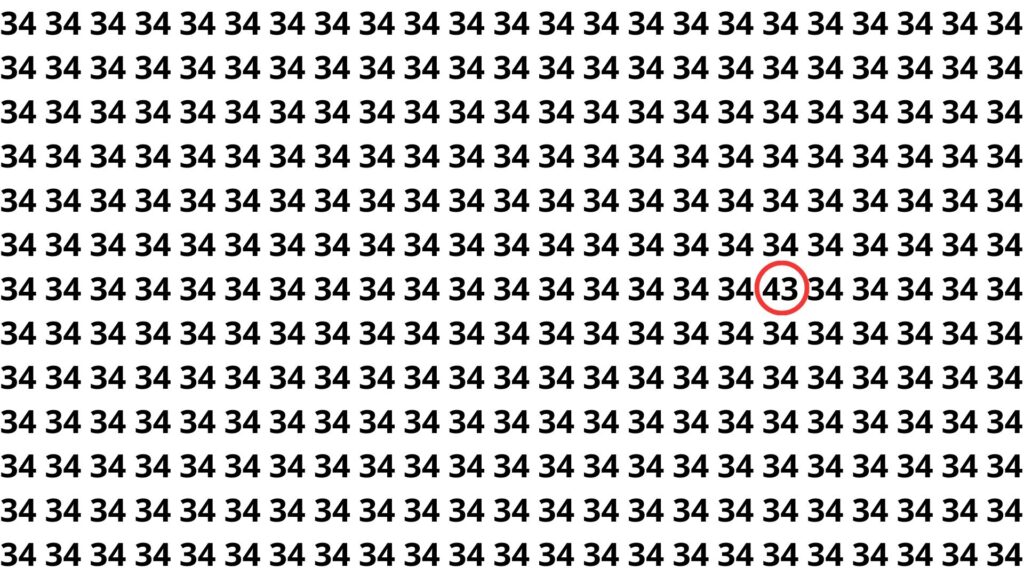 Encontre o número 34