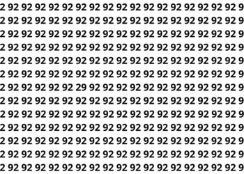 Cronômetro ligado: localize o 29 escondido entre os 92 em menos de 5 segundos