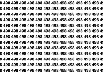 Encontre o número 489 entre vários 498