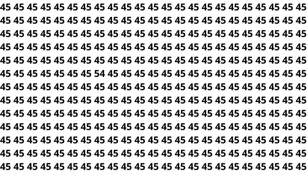 encontre o número 54