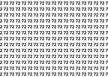Só quem tem atenção afiada encontra o 27 no meio dos 72