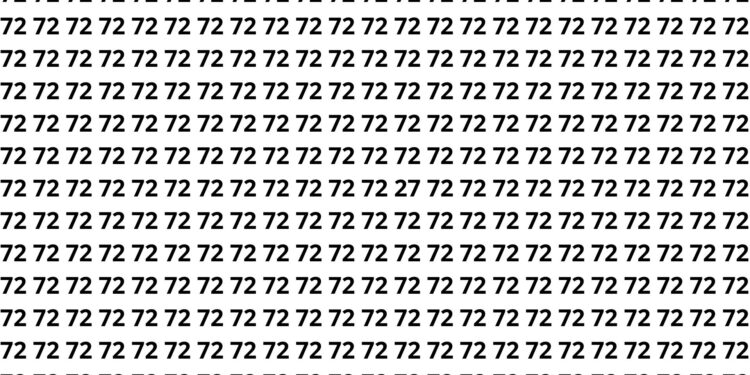 Só quem tem atenção afiada encontra o 27 no meio dos 72