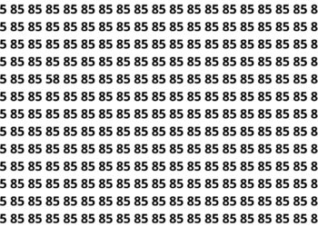 Muitos tentam e falham: achar o 58 entre vários 85 exige atenção e rapidez mental