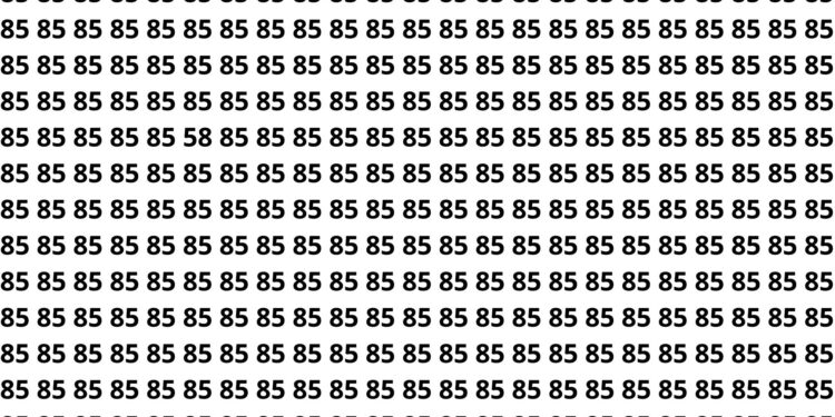 Muitos tentam e falham: achar o 58 entre vários 85 exige atenção e rapidez mental