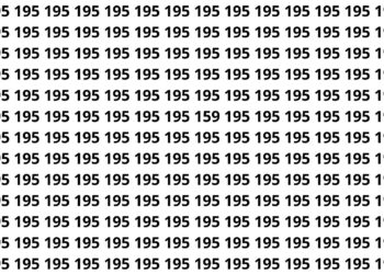 Apenas alguns conseguem localizar o 159 entre dezenas de 195 em tempo recorde