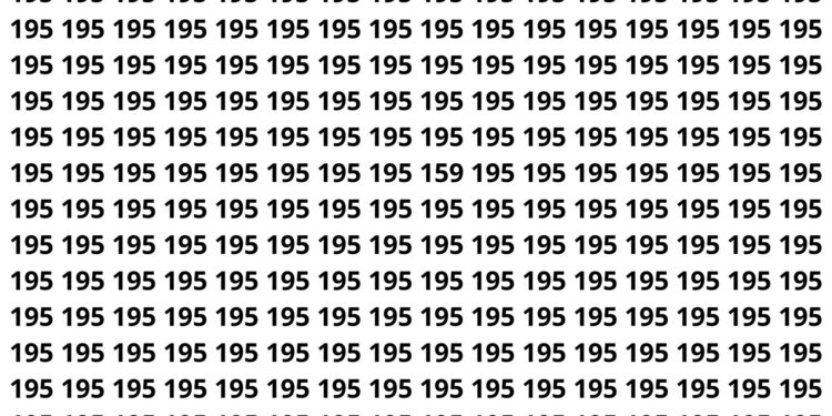 Apenas alguns conseguem localizar o 159 entre dezenas de 195 em tempo recorde