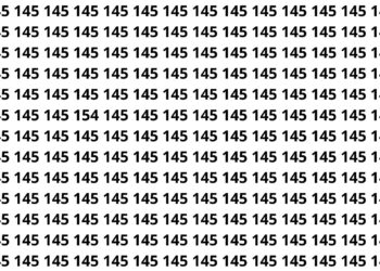 encontre o número 154 entre vários 145