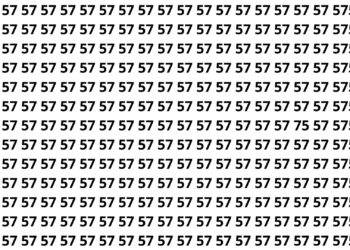 Encontre o número 75 entre vários 57