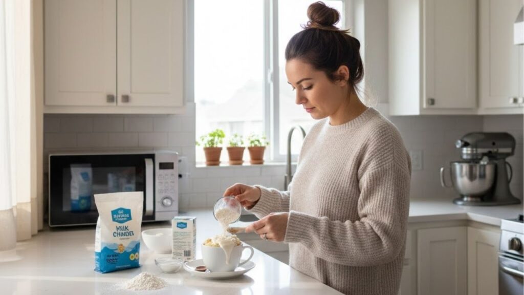Testamos a receita do bolo de leite em pó no micro-ondas que fica pronto em 3 minutos e nos surpreendemos com o sabor 