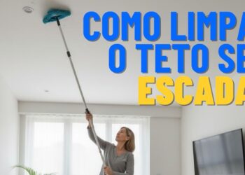 Nem escada, nem cadeira, saiba como limpar tetos altos de forma prática usando técnicas e equipamentos que facilitarão o processo