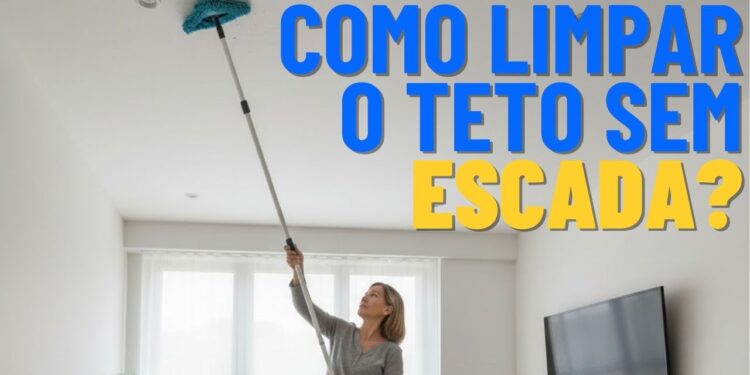 Nem escada, nem cadeira, saiba como limpar tetos altos de forma prática usando técnicas e equipamentos que facilitarão o processo