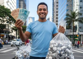 Coleta de latinhas de alumínio se torna uma alternativa para o desemprego rendendo até um salário mínimo, saiba como funciona e quantas são necessárias para receber mais de R$ 1.600
