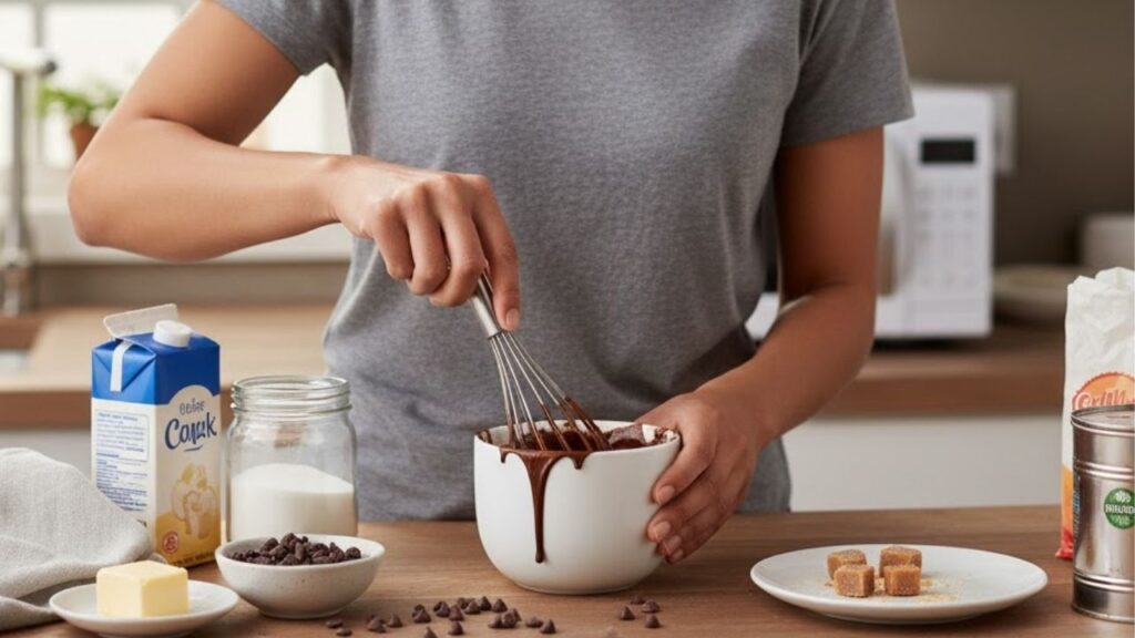 Bolo de chocolate crocante de micro-ondas fica pronto em 3 minutos com muito sabor e textura, o docinho ideal para o lanche da tarde