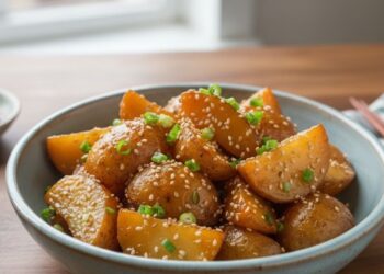Está com batatas sobrando em casa? Prepare esta receita de batatas coreanas e surpreenda-se com o sabor, é fácil de fazer e dura até uma semana na geladeira