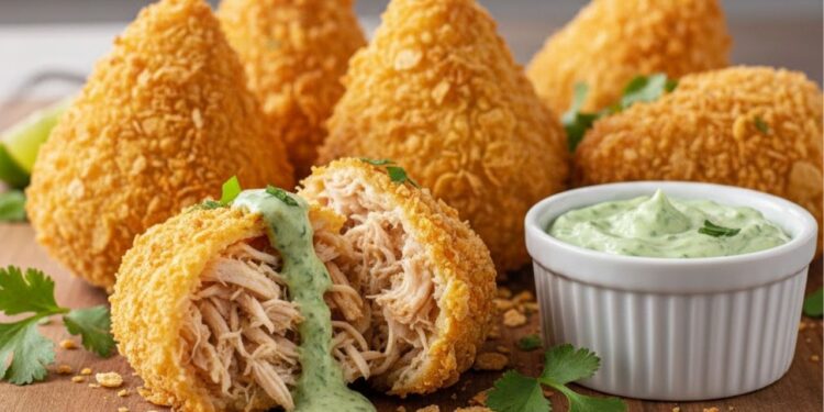 Coxinha de frango sem massa e sem óleo, uma versão mais prática e saudável para você encaixar na sua dieta todos os dias
