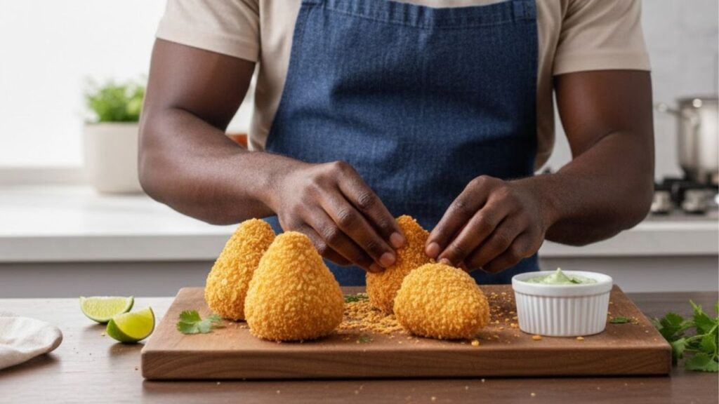 Coxinha de frango sem massa e sem óleo, uma versão mais prática e saudável para você encaixar na sua dieta todos os dias