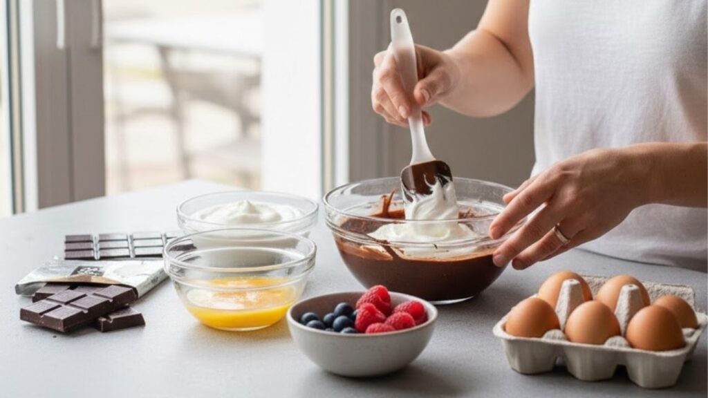 Esta torta de brigadeiro saudável com apenas 3 ingredientes é fácil de fazer e pode ser encaixada na dieta todos os dias sem prejudicar a sua saúde