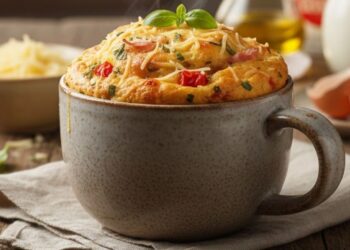 Nem forno, nem airfryer, torta de caneca no micro-ondas é a opção mais prática e deliciosa para o seu dia, e fica pronta em apenas 4 minutos