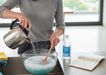 Misture detergente, álcool e água quente e veja a mágica acontecer na limpeza da sua casa, eliminando até 80% da sujeira