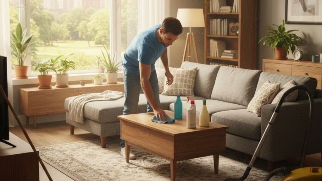 Faxina rápida com truques de limpeza para quem tem pouco tempo e pouco produto, com métodos eficientes e econômicos