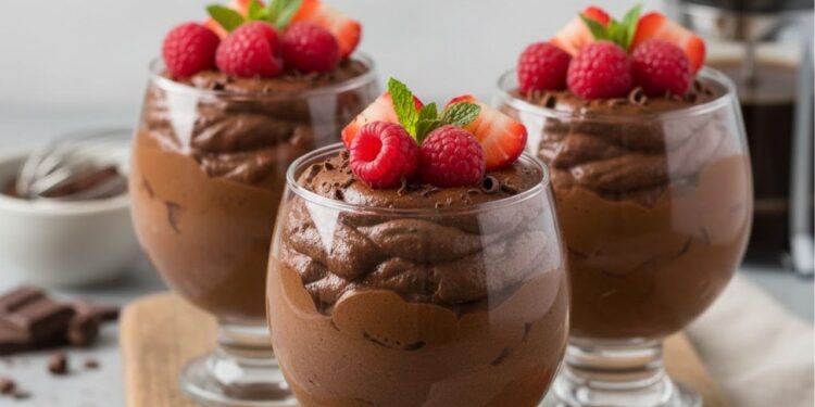 Esta é a melhor mousse de chocolate que você irá provar, uma receita francesa que garante sabor intenso e textura aerada