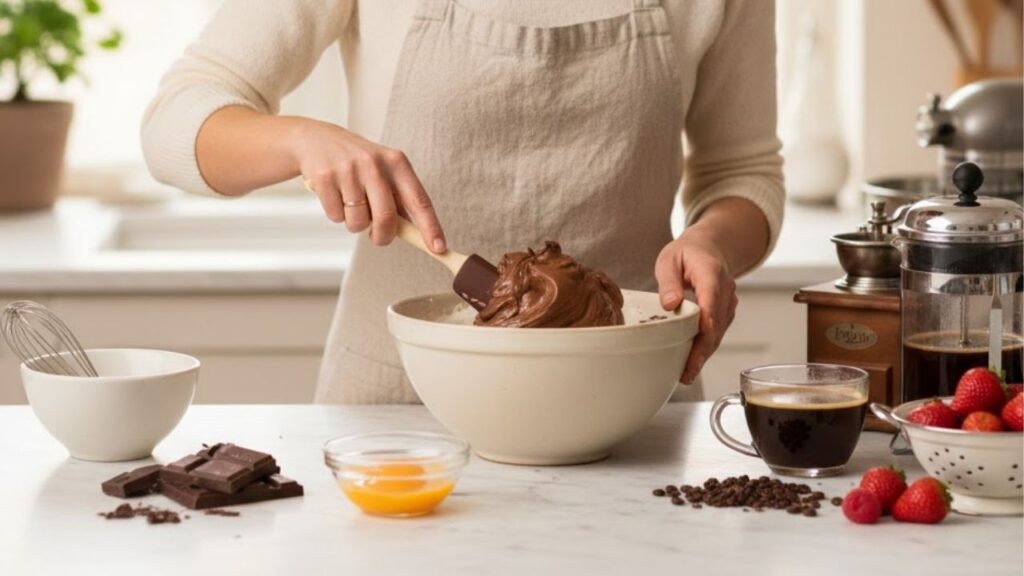 Esta é a melhor mousse de chocolate que você irá provar, uma receita francesa que garante sabor intenso e textura aerada