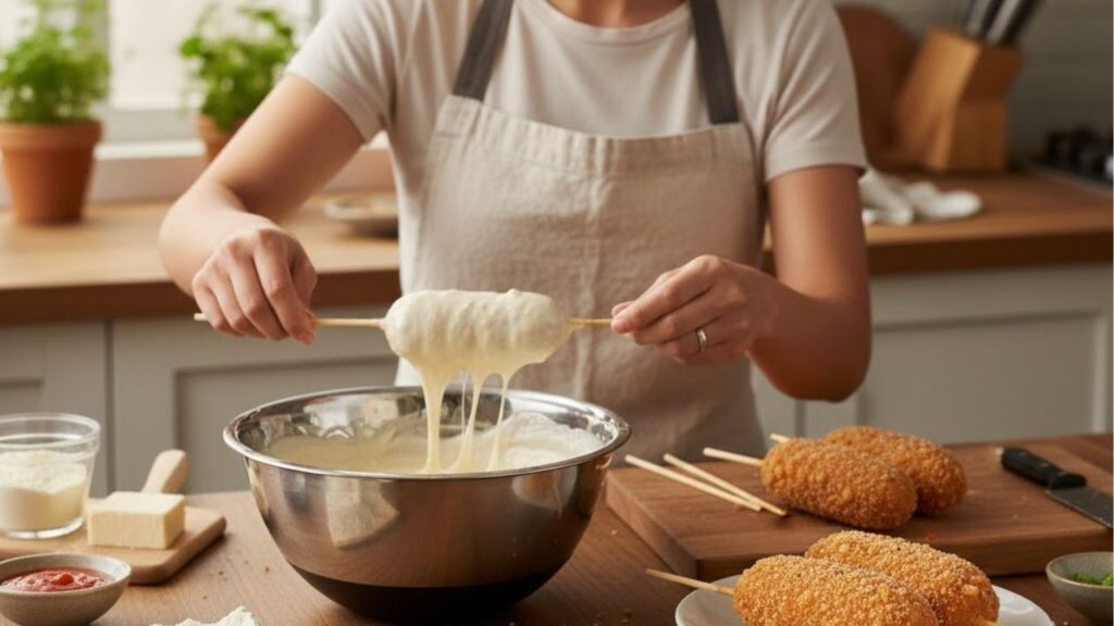 Como preparar o famoso corn dog coreano em casa com poucos ingredientes, é uma verdadeira experiência gastronômica  