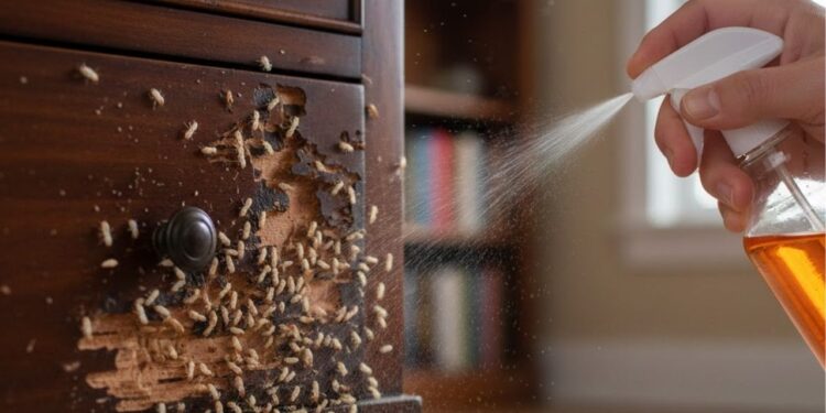 Misturinha caseira de apenas 2 ingredientes que você tem em casa elimina cupins no verão e deixa os seus móveis de madeira protegidos