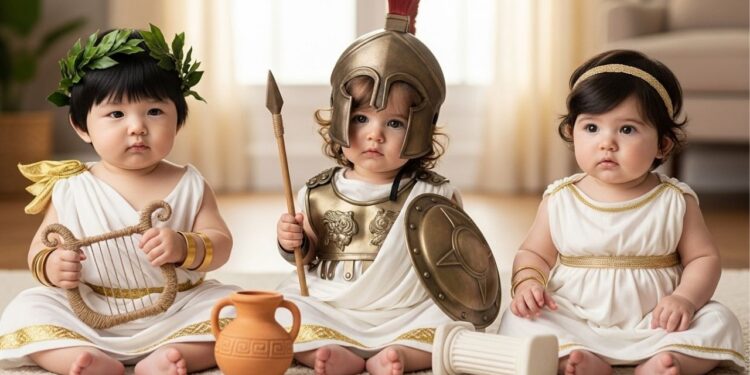 Nomes da mitologia grega que podem ser usados em bebês em 2026, carregando uma bela herança histórica de força, coragem e sabedoria