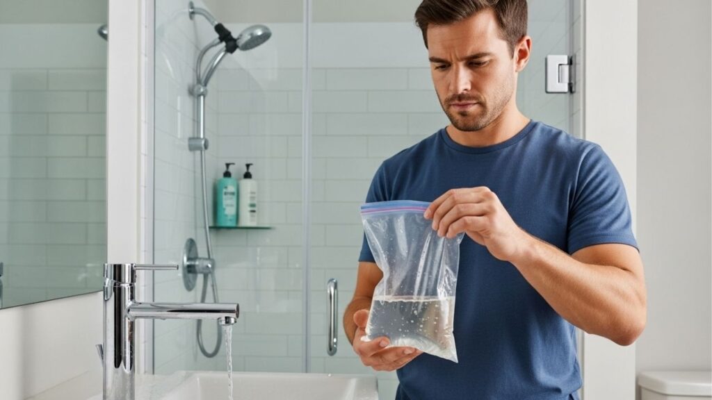 Como limpar o chuveiro entupido com uma sacola plástica e vinagre, truque de vó eficiente e prático que qualquer pessoa consegue fazer