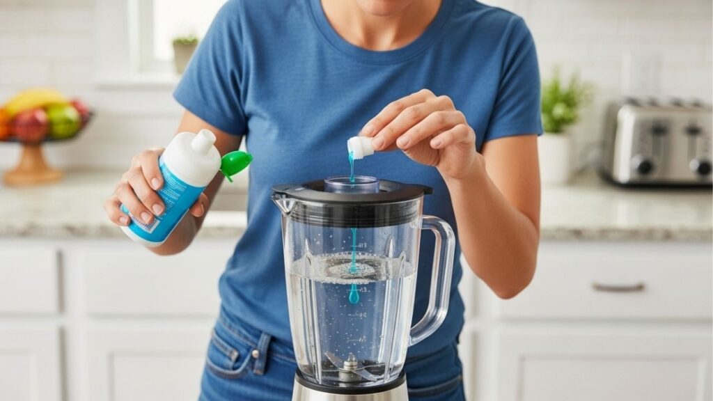 Nem esponja, nem escova, a forma certa de lavar o liquidificador usando o próprio aparelho e sem precisar esfregar