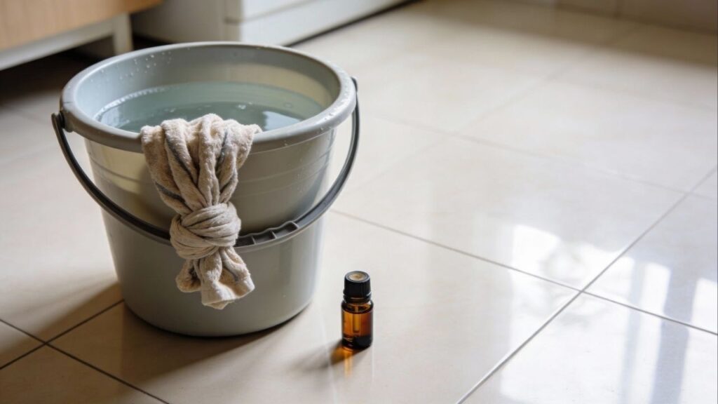 Duas gotas no balde quando você passar pano no chão e a casa ficará com um cheiro ótimo por dias e sem usar vinagre nem suco de limão