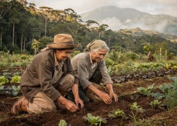 Duas irmãs, de 72 e 73 anos, vivem isoladas e se sustentam com horta orgânica, leite e feira, sem remédios, usando plantas medicinais e tradição centenária