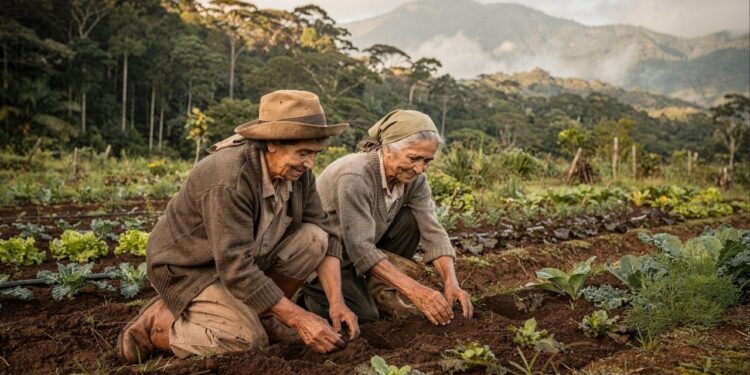 Duas irmãs, de 72 e 73 anos, vivem isoladas e se sustentam com horta orgânica, leite e feira, sem remédios, usando plantas medicinais e tradição centenária