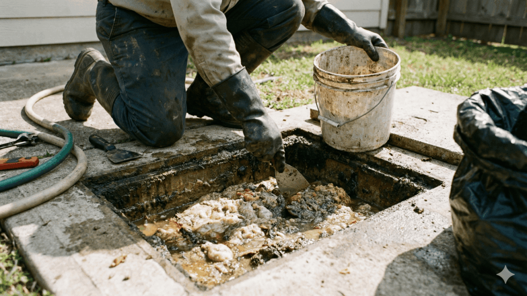 limpar caixa de gordura