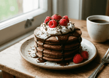 panqueca com chocolate